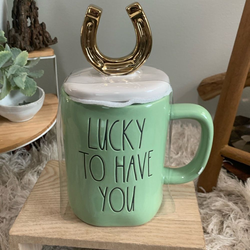 Rae Dunn Artisan Collection By Magenta Ceramic Horseshoe Lucky To Have You Mug